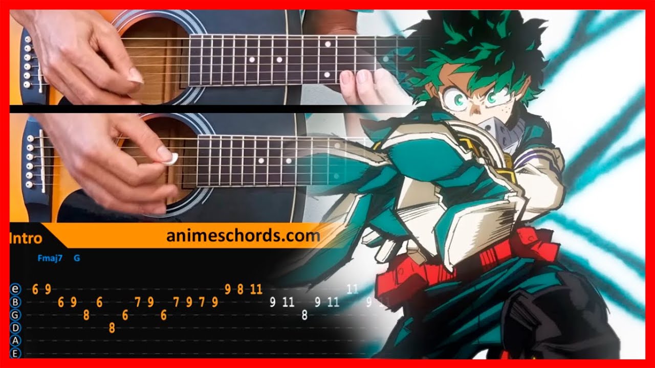 Death Note OP - the WORLD  Acoustic Guitar Lesson [Tutorial + TAB + CHORDS]  